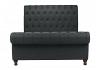 4ft6 Double Dark grey Bury, Scrolled fabric upholstered button bed frame 3
